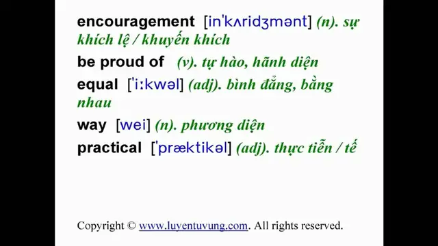 Video thumbnail for Learn English Vocabulary - Grade 9 - Unit 02 - Lesson 05
