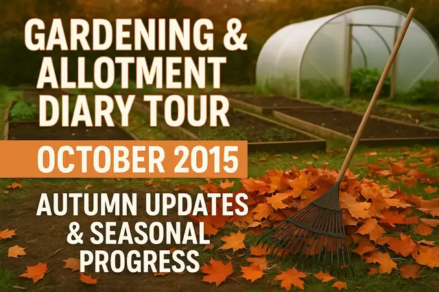'Video thumbnail for Gardening and Allotment Diary Tour October 2015 Autumn Updates and Seasonal Progress'