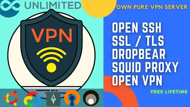 Video thumbnail for Own Unlimited Free VPN Server Setup Ubuntu on Free VPS | SSH | SSL TLS | Squid Proxy | OpenVPN