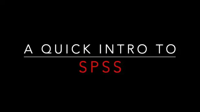Video thumbnail for SPSS demo