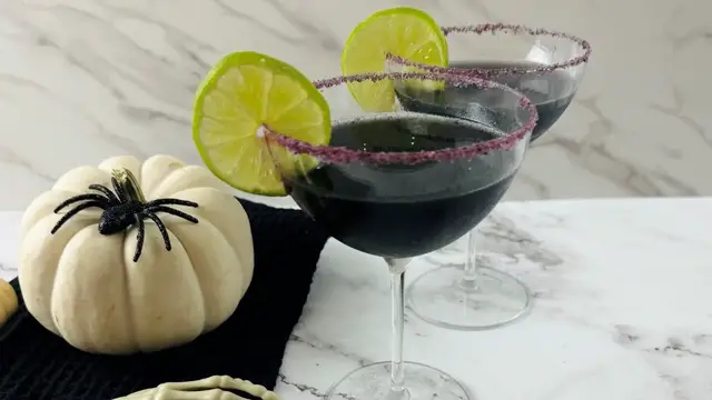 'Video thumbnail for Black Magic Halloween Margarita Recipe'