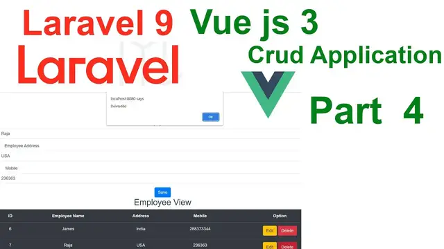 Video thumbnail for Laravel 9 Vue js 3 Crud Application Part 4