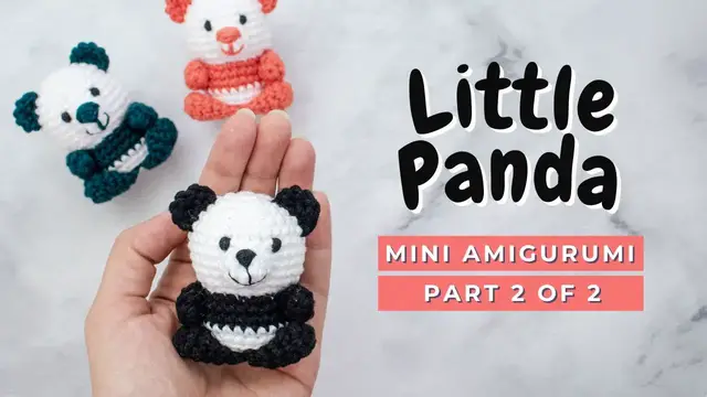 Video thumbnail for How to crochet a Panda! Panda amigurumi tutorial PART 2