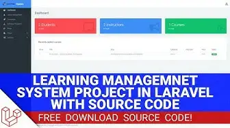 Video thumbnail for Laravel Learning Management System Project with Source Code (Free Download)