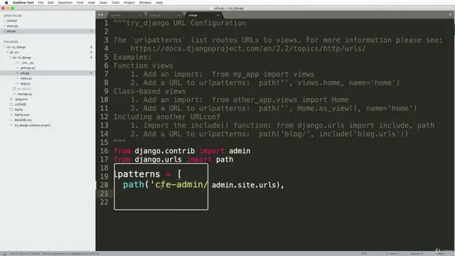 Video thumbnail for Django: A First URL Mapping