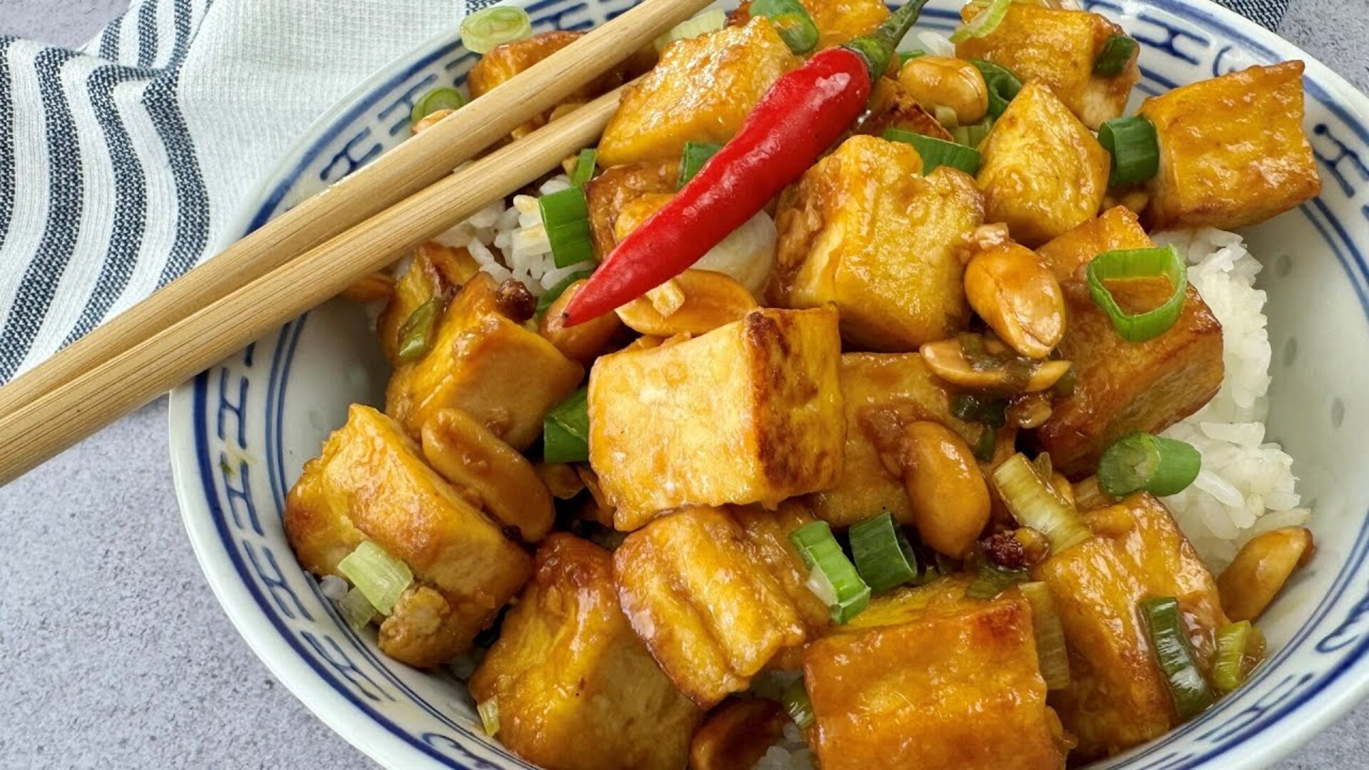 Video thumbnail for Classic Kung Pao Tofu Recipe