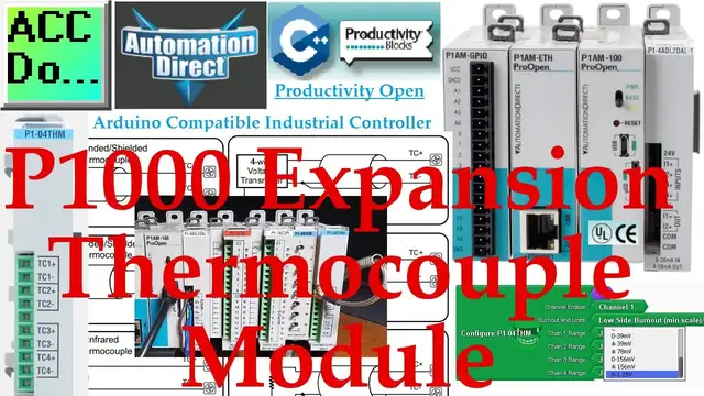 Video thumbnail for Industrial Arduino P1000 Thermocouple Module Productivity Open P1AM