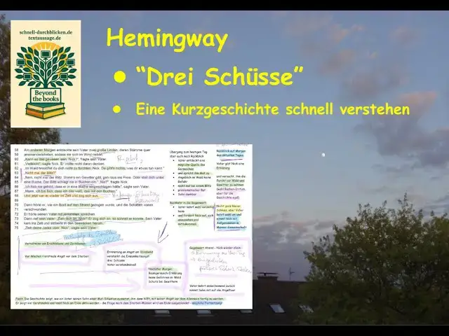 'Video thumbnail for Hemingway, "Drei Schüsse" - So versteht man eine Kurzgeschichte schnell und weiß, worum es geht'