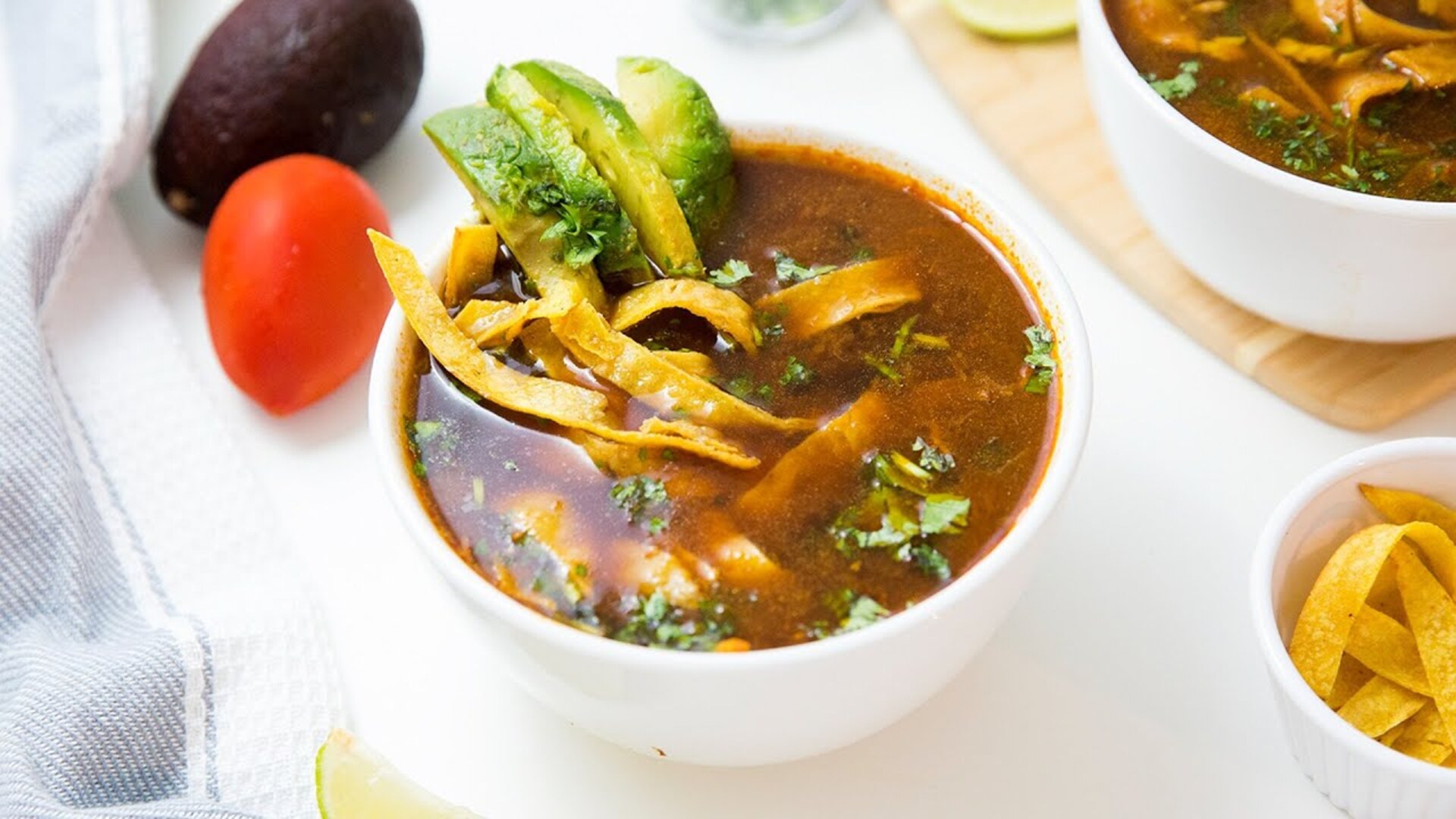 Video thumbnail for Mexican Jackfruit Tortilla Soup Recipe