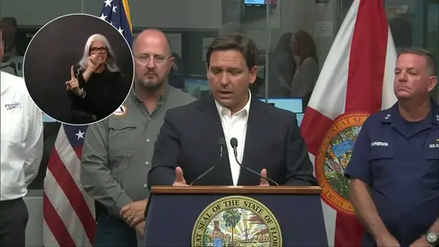 Video thumbnail for Ron DeSantis Argues With Reporter Over Hurricane Ian Response