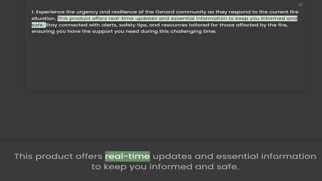 Video thumbnail for situation. This product offers real-time updates and essential information to keep you informed and safe. Stay connected with alerts, safety tips, and resources tailored for those affected by the fire, ensuring you have the support you ne