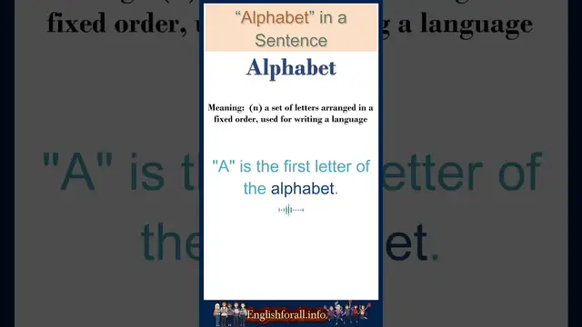 Video thumbnail for Alphabet Meaning | Alphabet in a Sentence | Most common words in English #Shorts