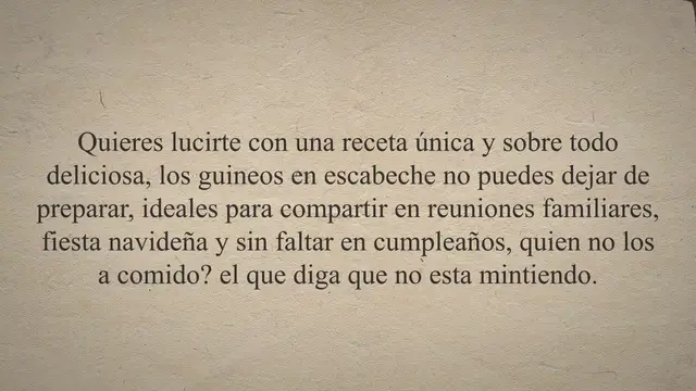 Video thumbnail for Receta 【GUINEITOS EN ESCABECHE】 Puertorriqueños