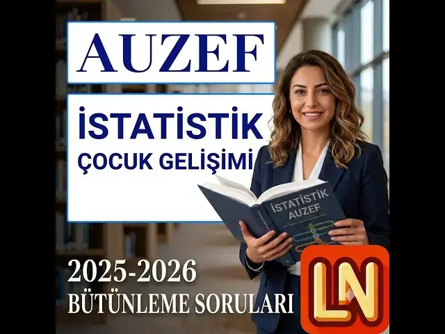 Video thumbnail for İstatistik 2025-2026 Bütünleme Soruları (Bahar)