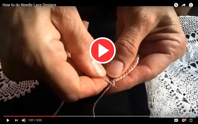 'Video thumbnail for Armenian Knotted Lace (Getting started with Armenian knotted lace.)'