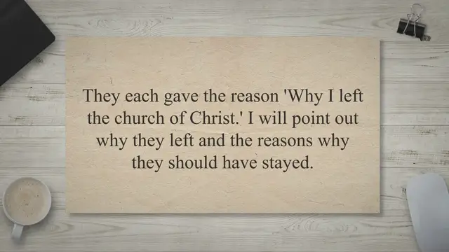'Video thumbnail for Why I Left the church of Christ | The Hidden Truth'