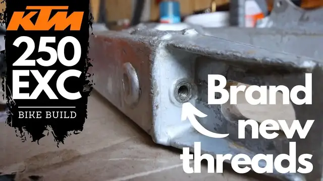 Video thumbnail for 4 Tricks on How to Fix a Stuck or Broken Bolt in Motorcycle Swingarm | KTM 250 EXC Bike Build Ep.3