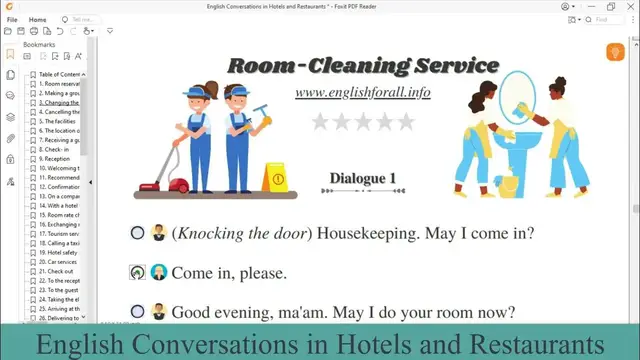 Video thumbnail for English Conversation | Room cleaning service