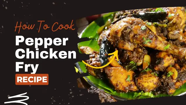 Video thumbnail for chicken fry recipe : Pepper Chicken Fry recipe