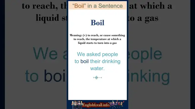 Video thumbnail for Boil meaning | Boil in a Sentence | Most common words in English #shorts