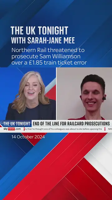 Video thumbnail for Sam Williamson was threatened with prosecution after he mistakenly bought an invalid £3.65 ticket using his 16-25 railcard.