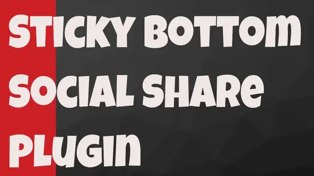 Video thumbnail for Sticky Bottom Social Bar When Scrolling Down - jQuery SlideUp Social