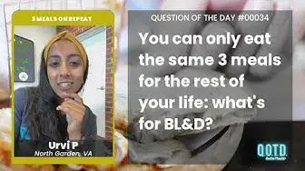 Video thumbnail for Urvi P would eat chicken & waffles, chicken salad, and wings for her BL&D. Chicken all the way!!