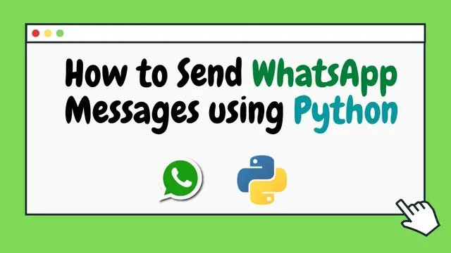 Video thumbnail for How Send WhatsApp Messages using Python | 2 Lines of Code