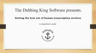 Video thumbnail for Getting The Best Out Of Human Transcription Services (Case Study)