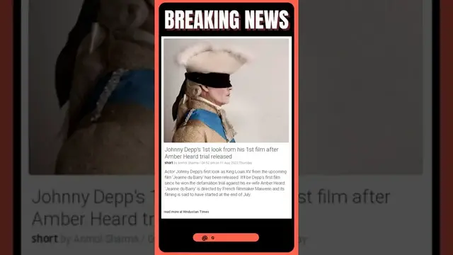 Video thumbnail for Live News: Johnny Depp's 1st look from his 1st film after Amber Heard trial released #shorts #news