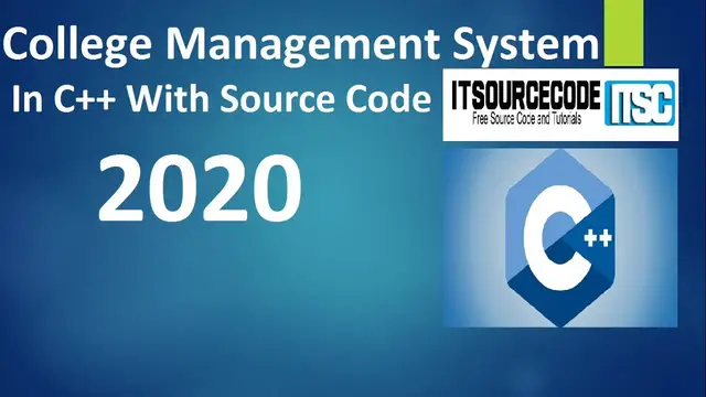 Video thumbnail for College Management System iin C++ With Source Code 2020 | C++ Projects With Source Code Download
