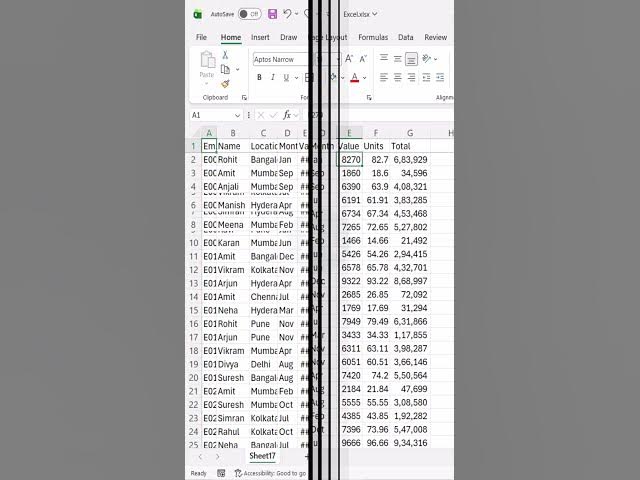 Video thumbnail for Stop Wasting Time Auto Adjust Excel Widths #excel #excelforbeginners #excelshortcuts #office