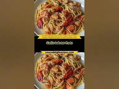 'Video thumbnail for Garlic Lobster Pasta'