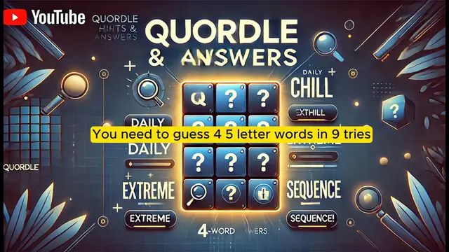 'Video thumbnail for NYT Quordle Answers and Hints for February 15, 2025'