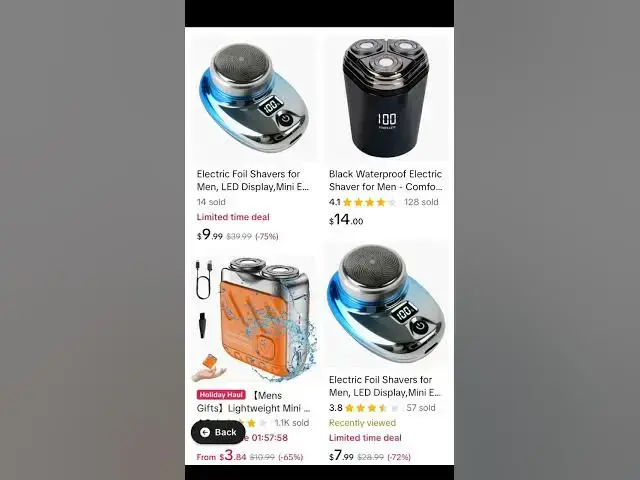 Video thumbnail for 100POWER LEFTElectric Foil Shavers for Men, LED Display, Miniimited time deal$9.99 $39.99 (-75%)B