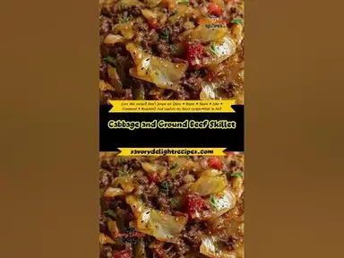 'Video thumbnail for Cabbage and Ground Beef Skillet'