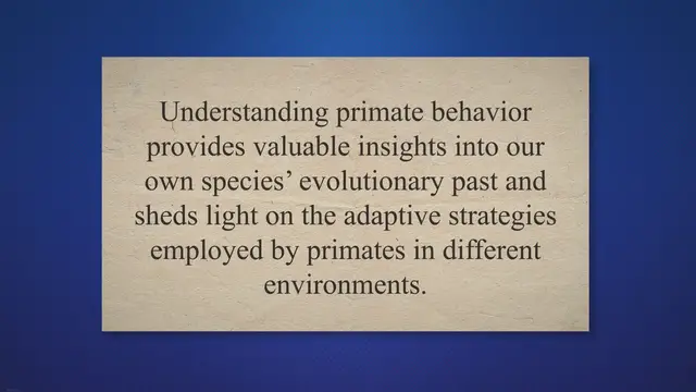 Video thumbnail for Primate behavior and its evolutionary implications