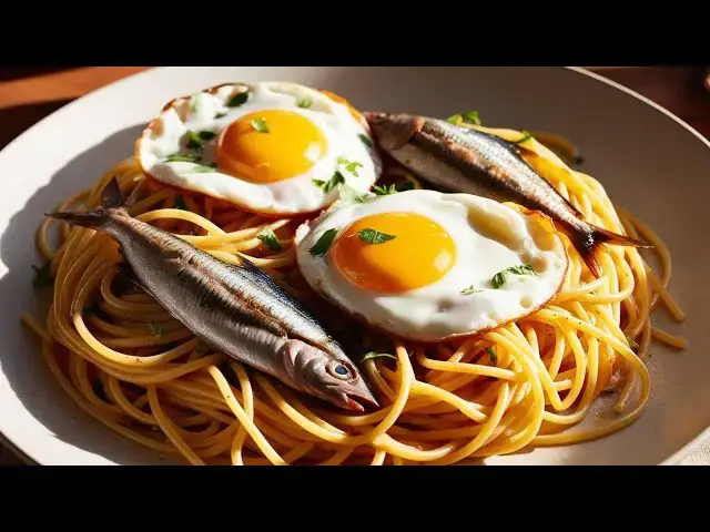 Video thumbnail for Quick and Flavorful Spaghetti with Eggs and Sardines Recipe