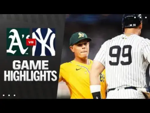 'Video thumbnail for Athletics at New York Yankees Full-Game Highlights! | 06/27/2025'