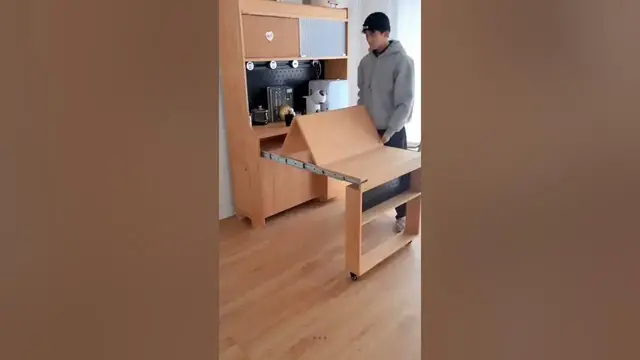 Video thumbnail for Cabinet cum Table | Dining Table | Folding Furniture #shorts