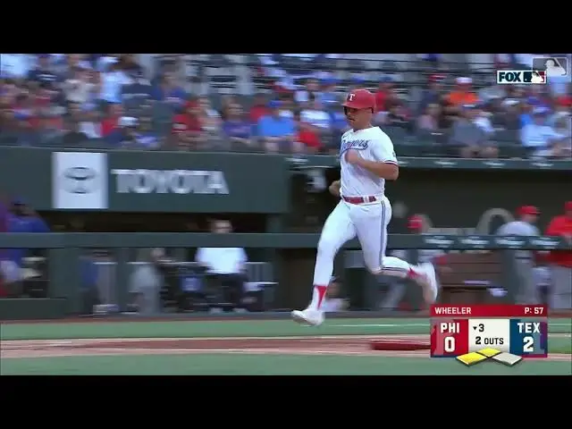 'Video thumbnail for Robbie Grossman CRANKS a RBI Sacrifice-Fly, Scoring Nathaniel Lowe! | Texas Rangers | 4/1/2023'