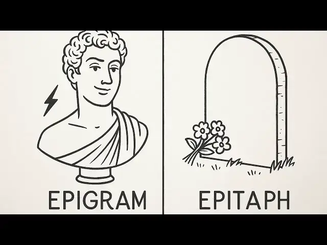 Video thumbnail for What is the difference between an epigram and an epitaph?