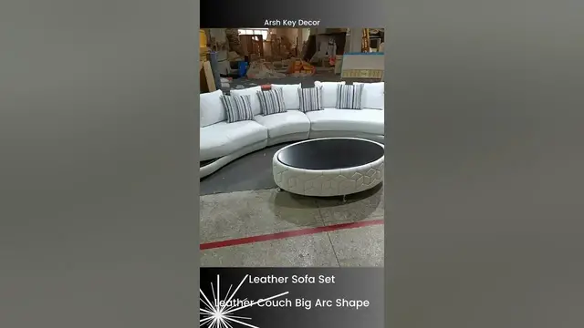 Video thumbnail for Sleek and Stylish: Italian Leather Sofas Set with Big Arc Shape for Living Room #shorts