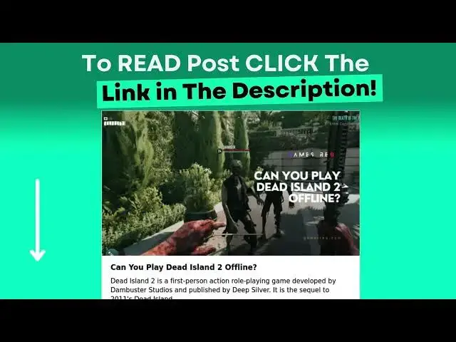 Video thumbnail for Can You Play Dead Island 2 Offline?