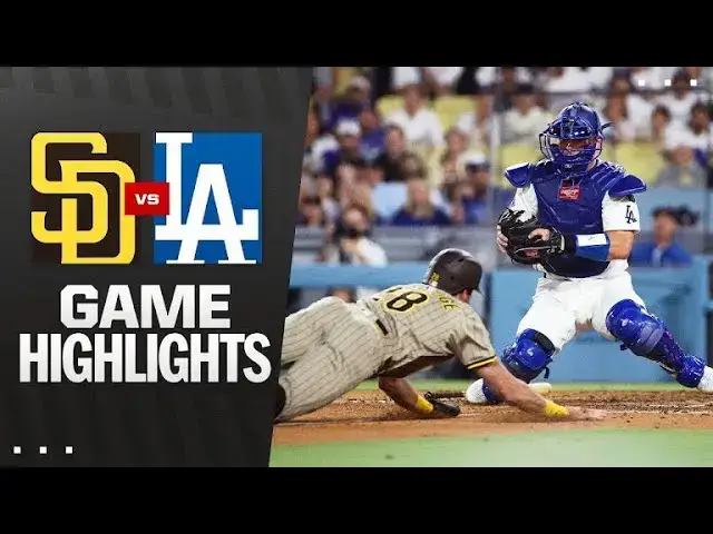 'Video thumbnail for San Diego Padres at Los Angeles Dodgers Full-Game MLB Highlights! | 06/18/2025'