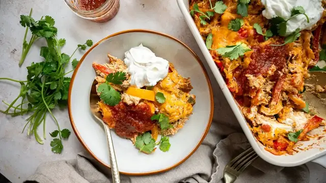 'Video thumbnail for Chicken Fajita Casserole Recipe'