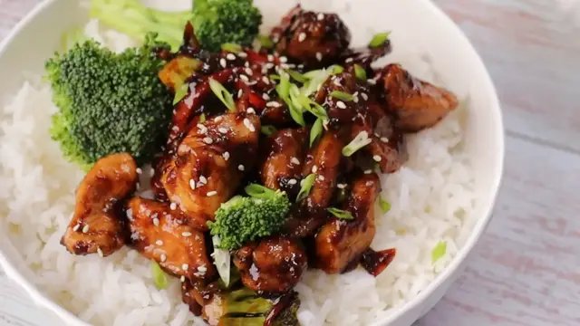 'Video thumbnail for Teriyaki Chicken and Broccoli'