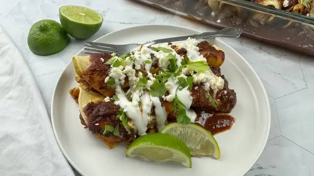 Video thumbnail for Pork Enchiladas Rojas Recipe