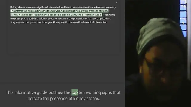'Video thumbnail for Kidney stones can cause significant discomfort and health complications if not addressed promptly. This informative guide outlines the top ten warning signs that indicate the presence of kidney stones, including severe pain in the back or'