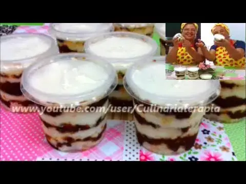 Video thumbnail for Bolo no Pote com Manjar de Coco e Geleia de Ameixa, Sobremesa Fácil